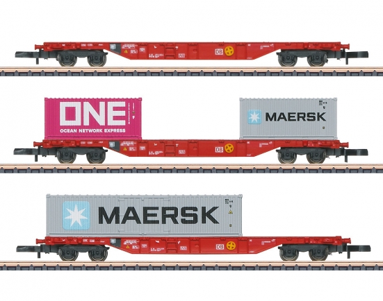 Märklin 82640 Spur Z Containertragwagen Sgns 691, DB AG 3er-Set