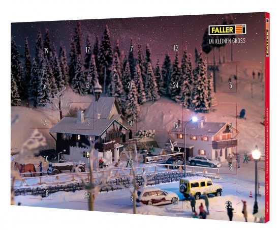 FALLER 190029 H0 Adventskalender mit 24 Figuren