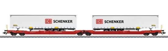 Märklin 47470 H0 Doppel-Taschenwagen Sdggmrss 738, DB AG