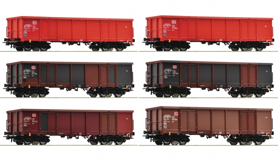 Roco 75858 H0 Offene Güterwagen, DB AG 6er-Set