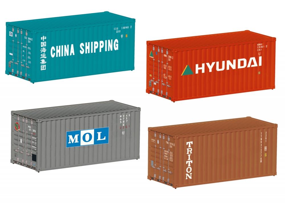 Märklin 76553 H0 Container 20ft. Fertigmodell 4er-Set