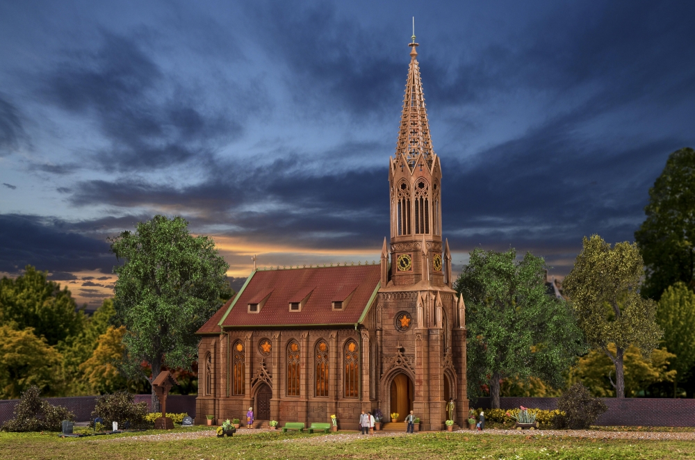 Vollmer 43739 H0 Stadtkirche Stuttgart-Berg